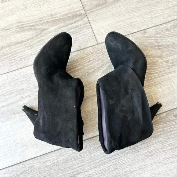 JC Jeffrey Campbell  Black Suede Heeled Ankle Boots - Picture 7 of 14